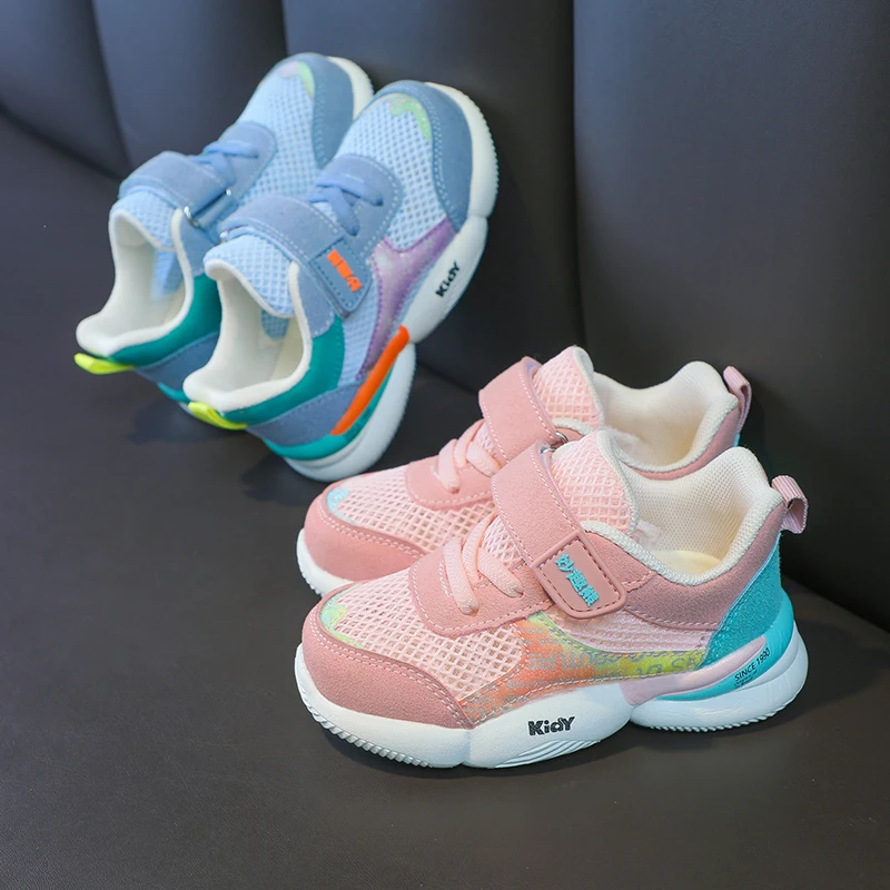 

Детские кроссовки с двойной сеткой, модная повседневная спортивная обувь для начинающих ходить детей, для мальчиков и девочек