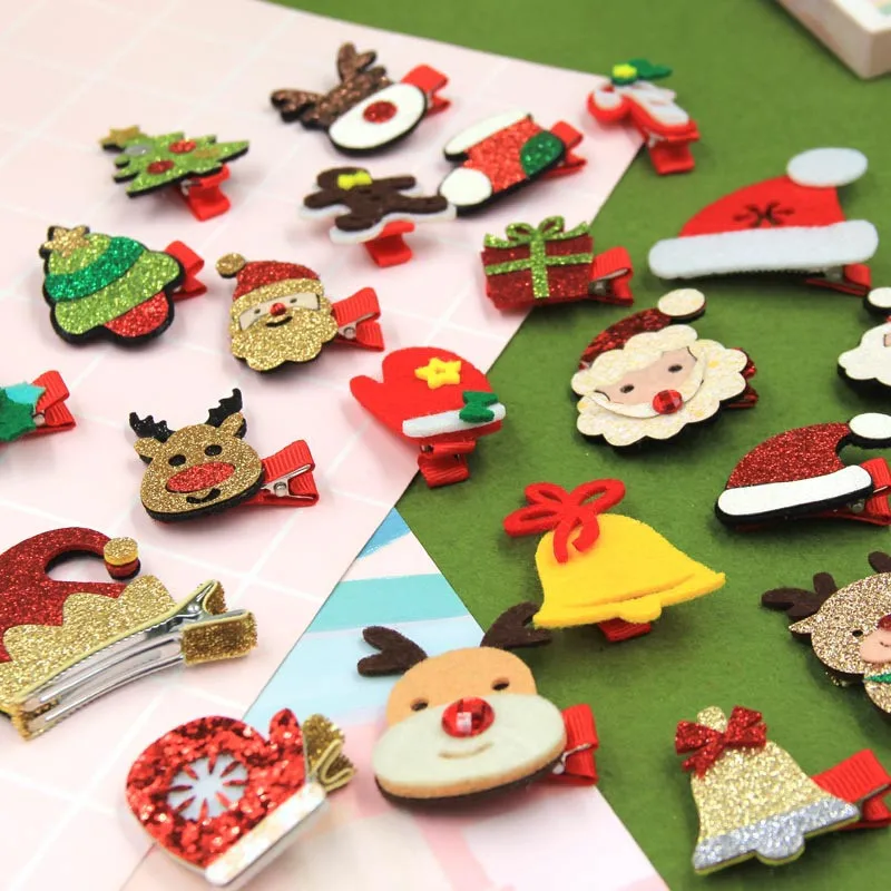 5 шт./компл. новый Детский милый Рождественский подарок заколки для волос