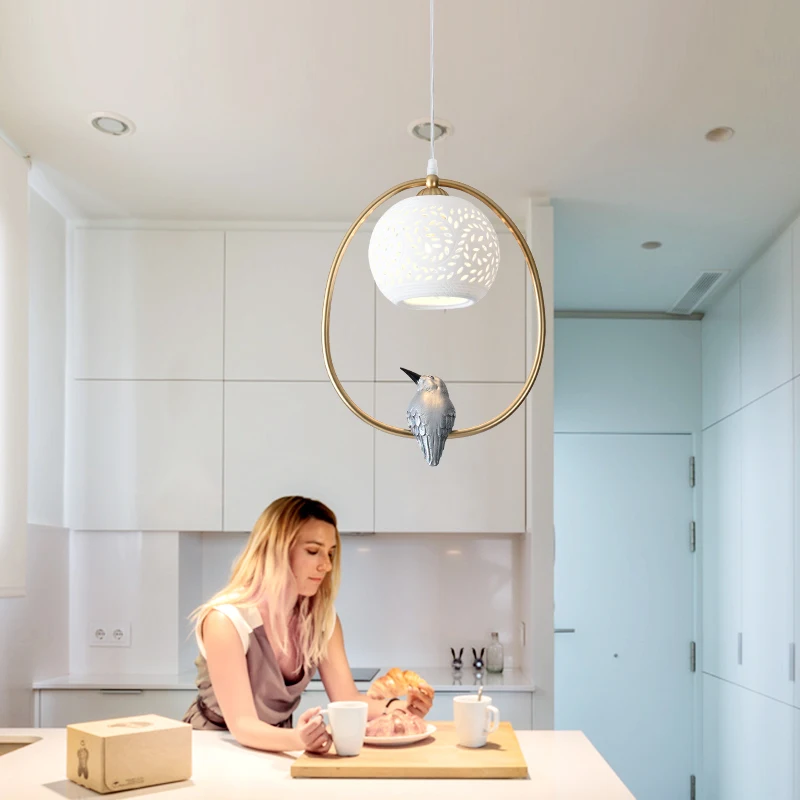 Современный светодиодный стеклянный подвесной светильник в скандинавском стиле