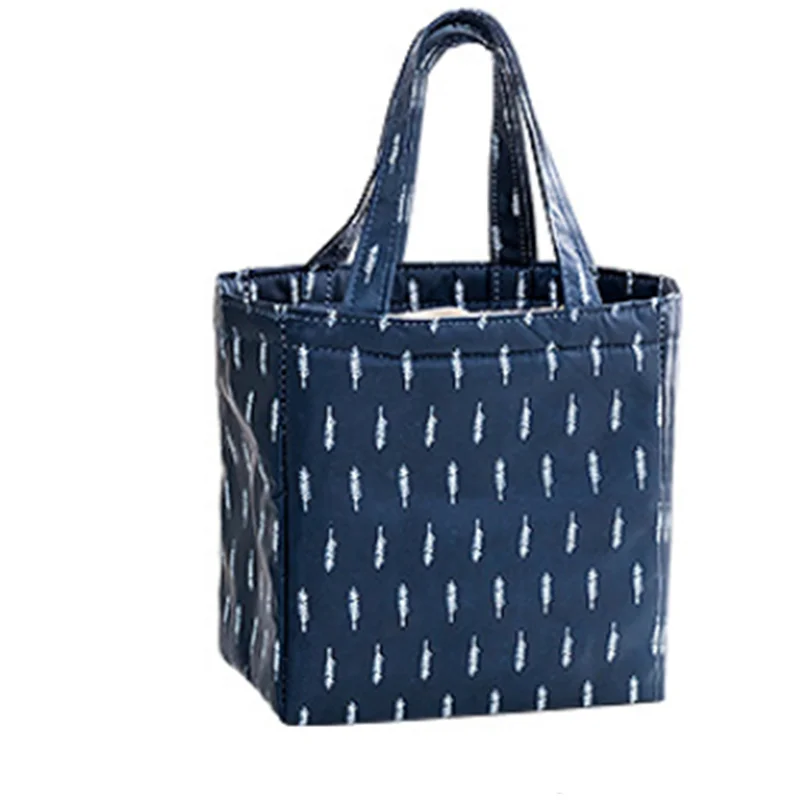 Navy Blue Новая свежесть, изоляция холодных тюков, термостойкая оксфордская сумка для обеда для мужчин, водонепроницаемая удобная сумка для отдыха, милая сумка для ланча с фламинго - Цвет: Navy Blue
