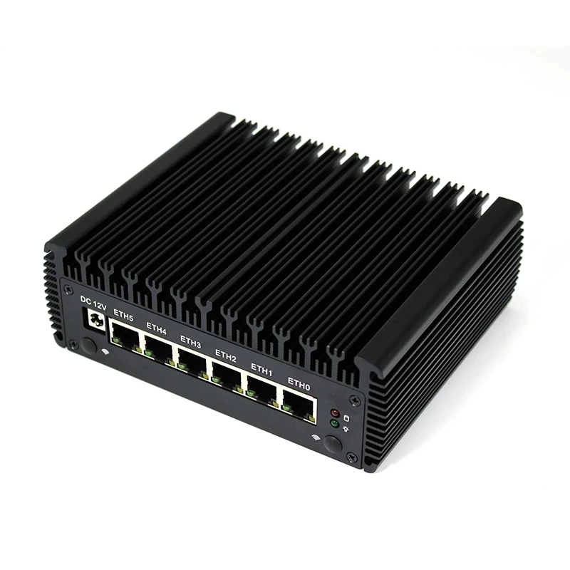 6x Intel i225 2 5G безвентиляторный мини-маршрутизатор ПК Celeron J4125 четырехъядерный * DDR4