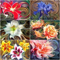 gatyztory pictures by numbers abstract flower diy drawing canvas hand painted oil painting pictures by numbers home decoration