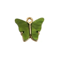 xuqian 17mm 2022 fashion colorful alloy butterfly charms pendants with 10pcs for diy jewelry making p0027