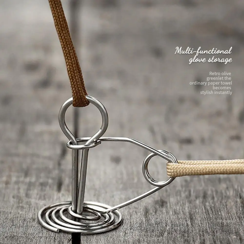 

1pc Steel Wind Rope Buckle Camping Deck Spring Buckle Tent Ground Rope Tent Tightener Windproof Nail D7N8