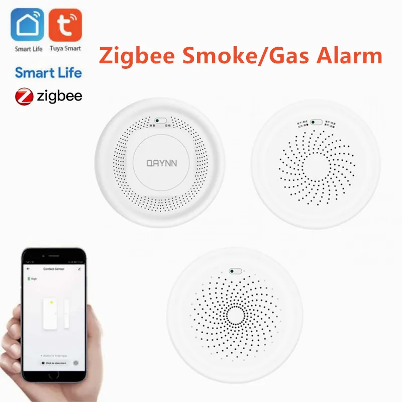 

ZigBee Natural Gas Detection Alarm/smoke Detection Alarm Tuya/smart Life Remote Alarm For Google Home Alexa Smart Home