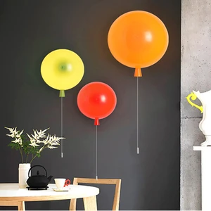 Children Balloon Wall Lamps Bedroom Bedside Corridor Light Baby Room Decorate Lamps Pull Switch Wall Sconce Lighting Fixtures