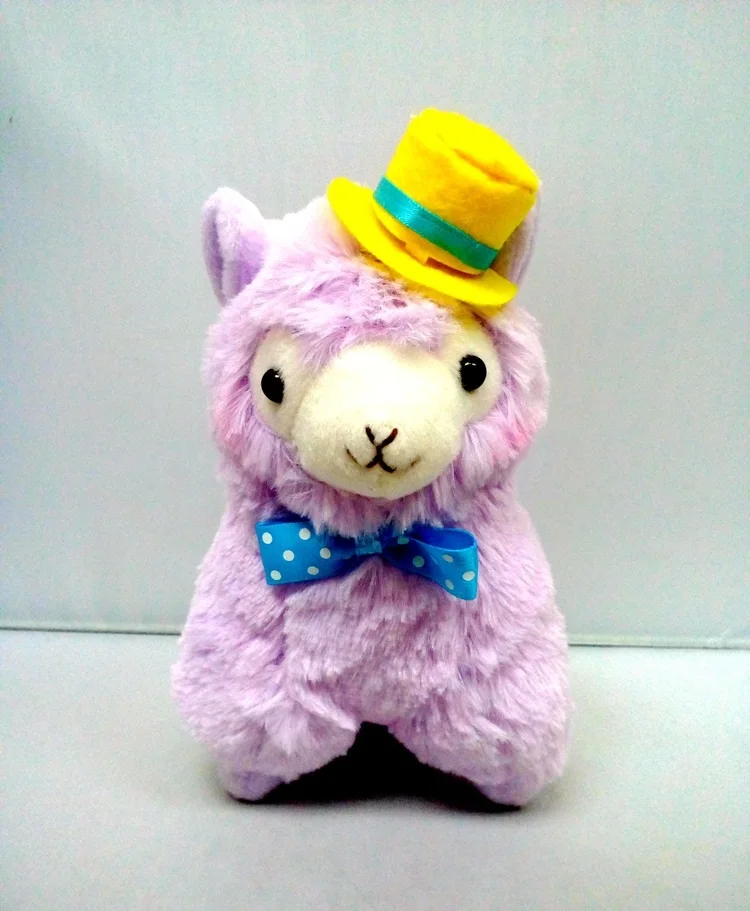 

17CM Lovely Sheep With Cap Popnrlbo Camel Stuffed Doll Plush Toys Grass Mud Animal Doll Kawaii Alpaca