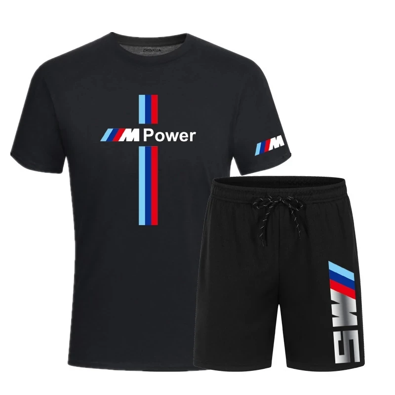 

2021 summer fashion casual brand men's suit sportswear sweatpants quick-drying breathable men's sports shirt short-sleeved T-shi