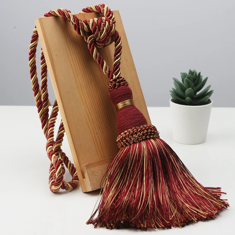 red 1 pc curtain tassel tieback curtain decoration accessory - Цвет: red