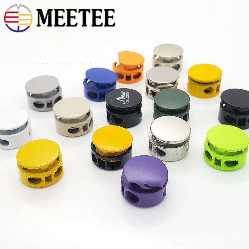 Meetee 20 шт. металлический фиксатор Шнура Замок весна эластичный регулируемый шнур