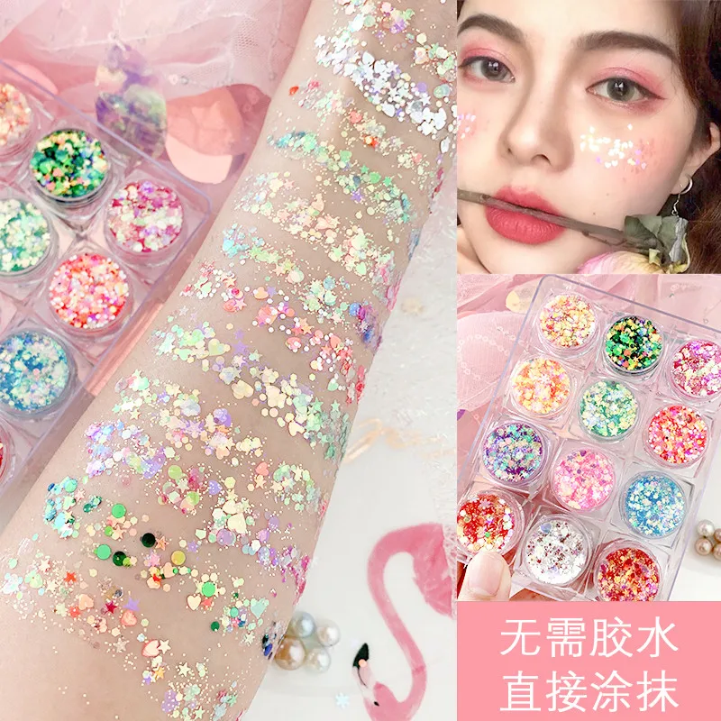 Сделай Сам блестящие мерцающие бриллиантовые камни для лица Тени век тела губ