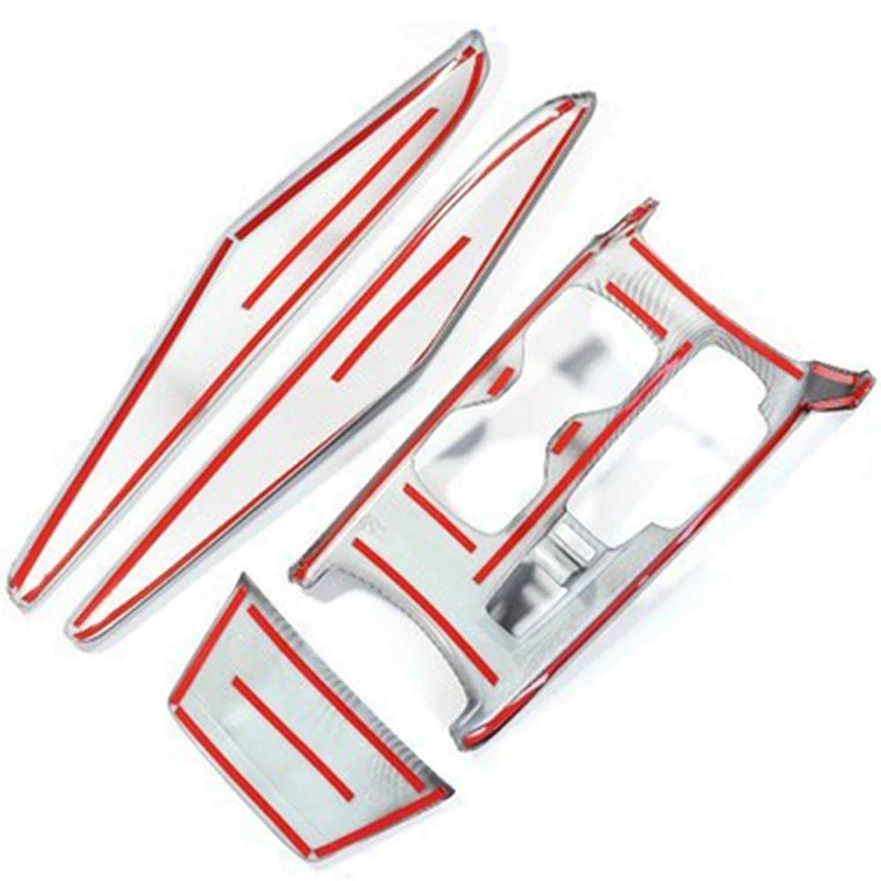 

4Pcs ABS Carbon Fiber Car Interior Water Cup Holder Console Gear Shift Panel Cover Trim for Honda Accord 10Th 2018-2020