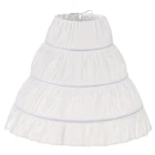 Детская Кружевная юбка-подъюбник, белая трапециевидная юбка с цветочной отделкой и эластичным поясом, подъюбник для девочек, 2021