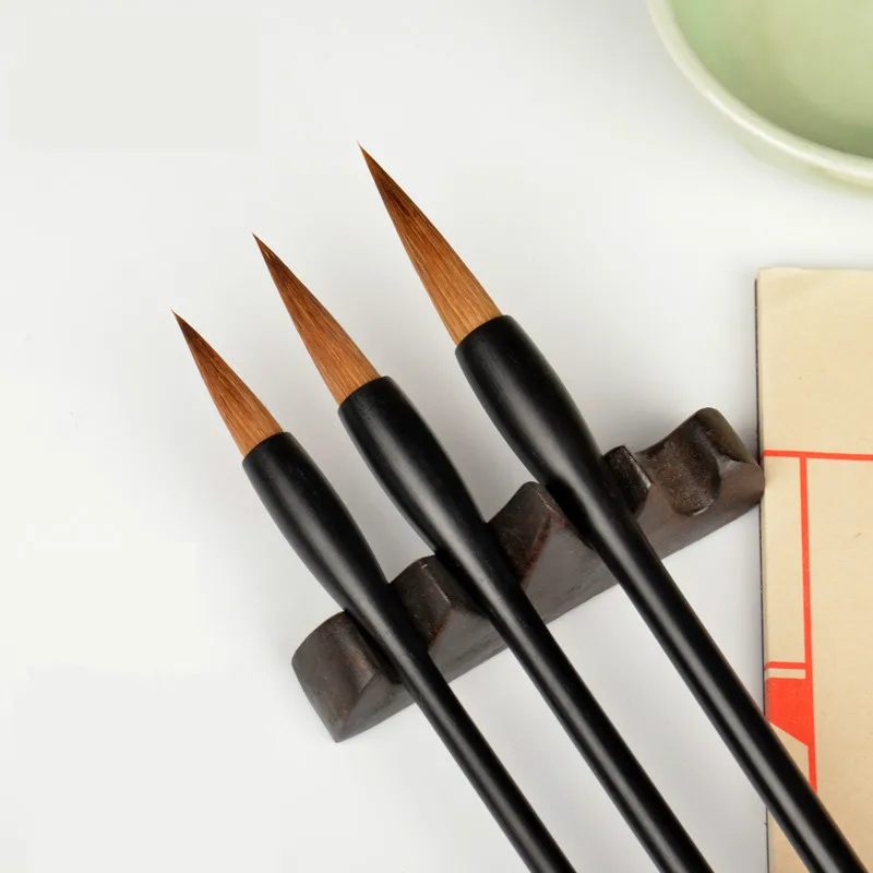 

3pcs Chinese Calligraphy Pen Weasel Hair Brush Pen Set Multiple Hair Landscape Ink Painting Calligraphy Brush Pen Tinta China