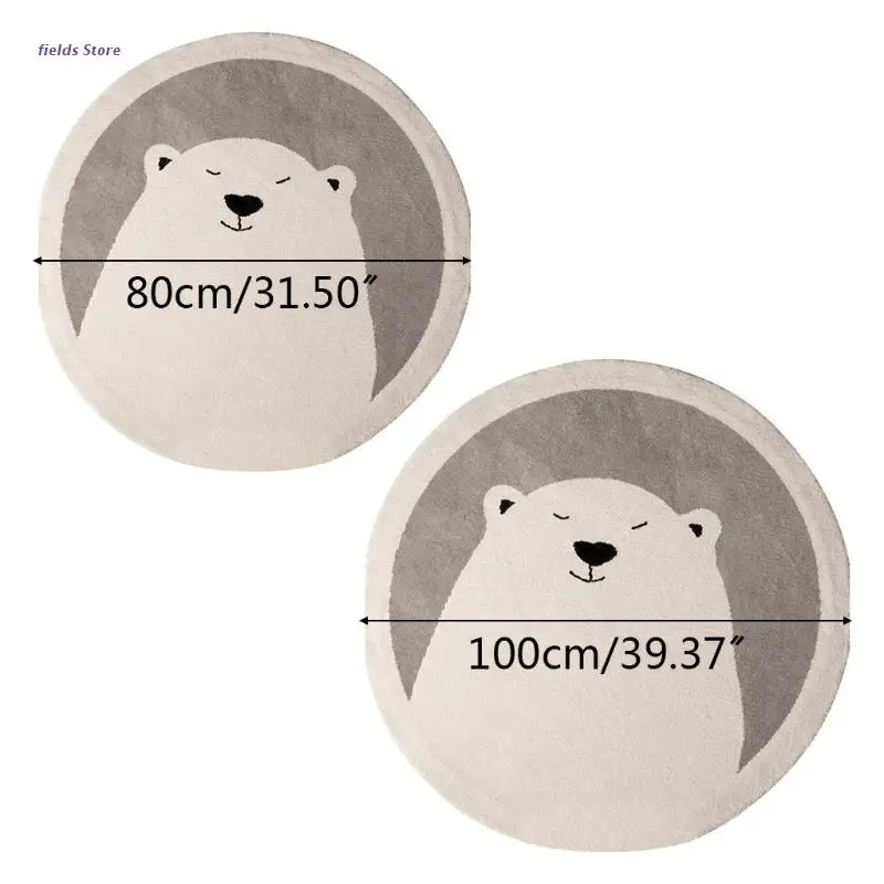 

Baby Play Mat Crawling Carpet Kids Room Floor Rug Round Cartoon Bear Printed Game Pad Playmat Children Bedroom Nursery