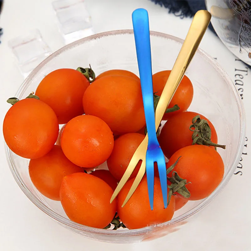 

Stainless Steel Fruit Fork Multifunctional Dessert Forks Luxury Food Fork For Tableware