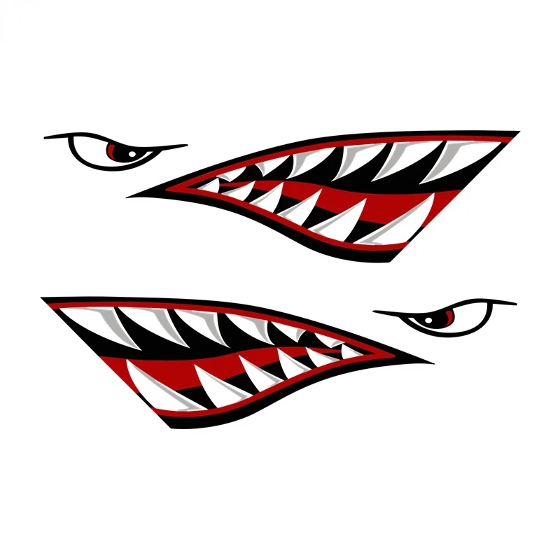 

Shark Teeth Mouth Reflective Decal Graphic Sticker Fishing Boat Canoe Car Truck Kayak Accessorie 20cm*15cm