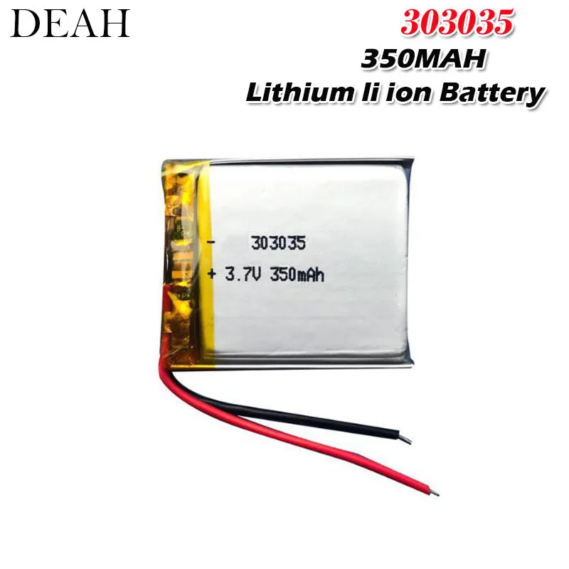 3.7V 350mAh 303035 Lithium Polymer Li-Po li ion Battery For GPS MP4 Camera Power Bank Tablet Electric Toys PAD DVD Lipo cells