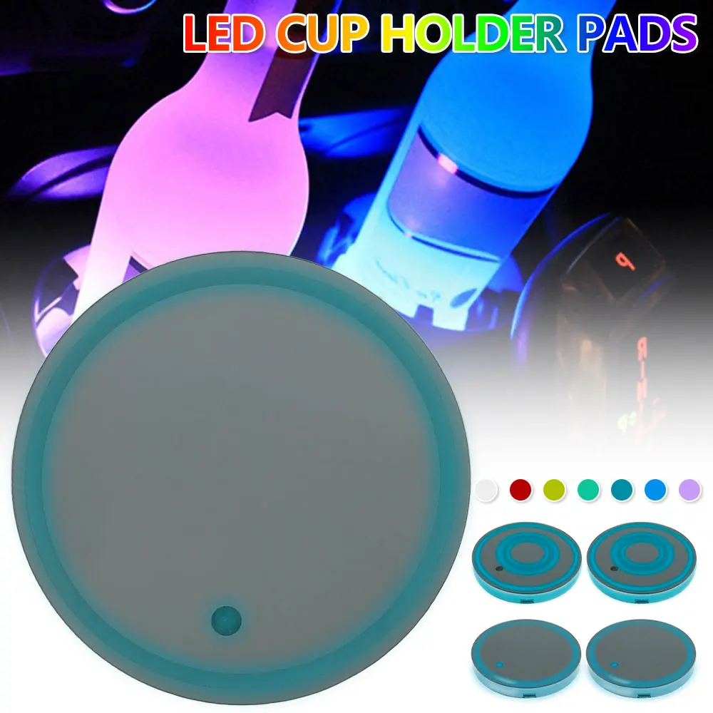 

Acrylic RGB multi-color luminous coaster wine bottle coaster 7 colors built-in light vibration sensor USB charging