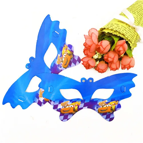 Mask 10pcs 24 шт. 95 автомобилей Молния Маккуин детские подарки на день рождения принадлежности кекс душ кекс топперы выбор украшения подарок душ - Цвет: Mask 10pcs