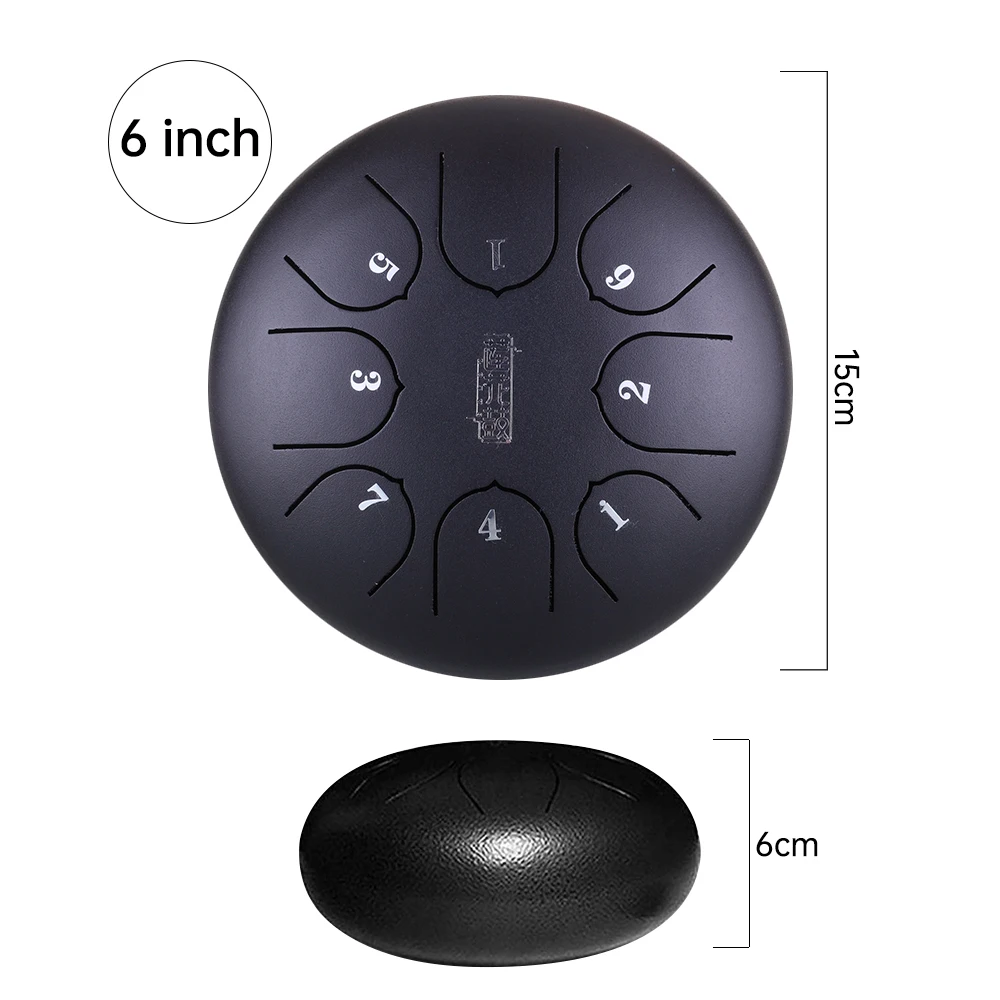 Барабан для языка 6/13 дюйма стальной барабан набор 8 тюнинговых Тамбурин