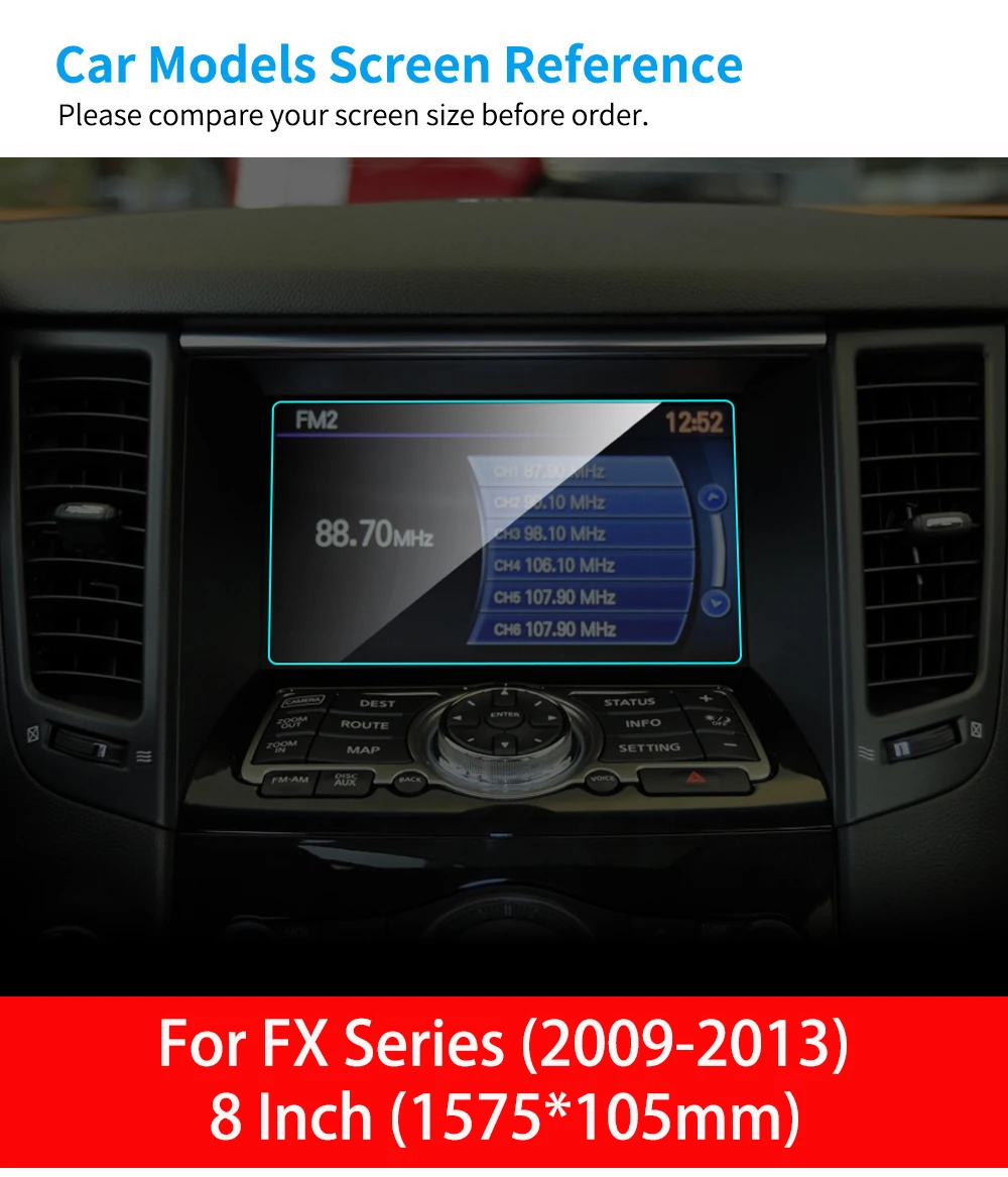 Автомобильный протектор экрана для Infiniti FX37 FX30D FX35 FX50 FX45 FX серии интерьер автомобиля gps навигация Закаленное стекло Защитная пленка