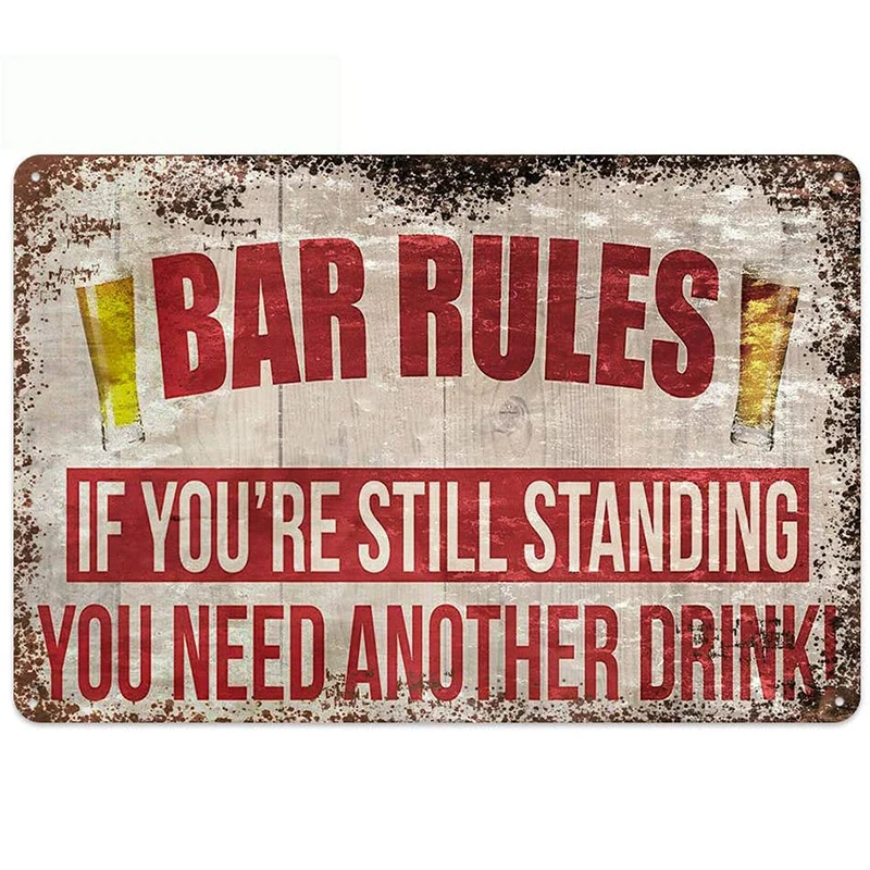 

Original Retro Bar Wall Corridor Decoration Design Metal Wall Art Signage Bar Signage Metal Poster Decoration 8x12 Inches