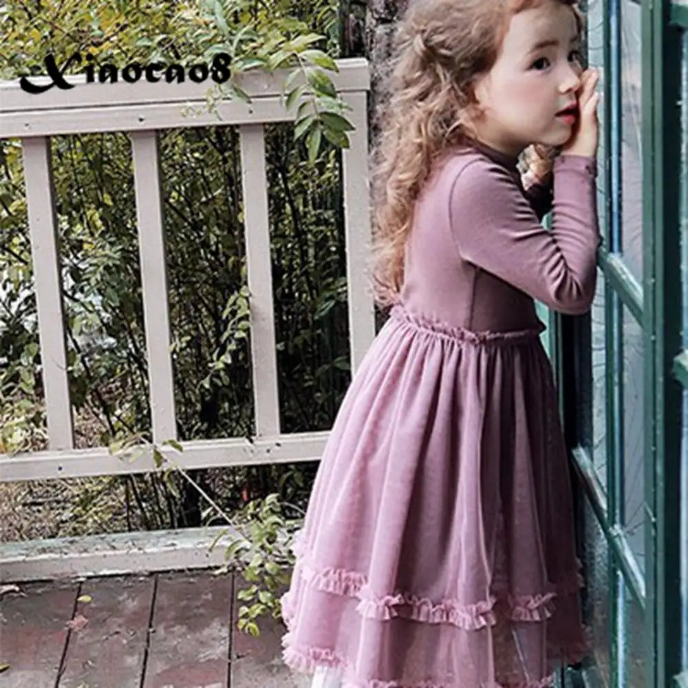 Toddler Girls Dresses Kids Winter Fall Clothes Long Sleeve Dress for Lace Princess Baby Party Girl | Детская одежда и обувь