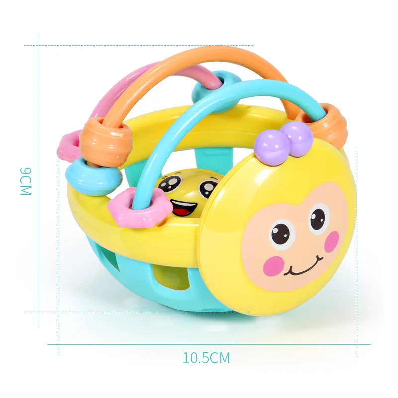 

Toy Baby Toy Puzzle bee bell puzzle baby bell soft rubber dumbbell OPP bag baby toy