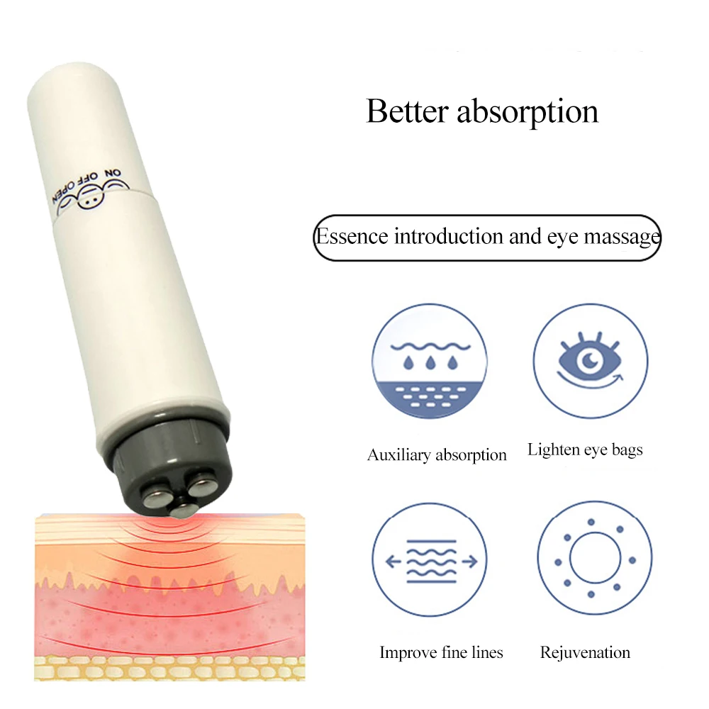 4 головки мини Электрический массажер для глаз Анти отечность темный круг