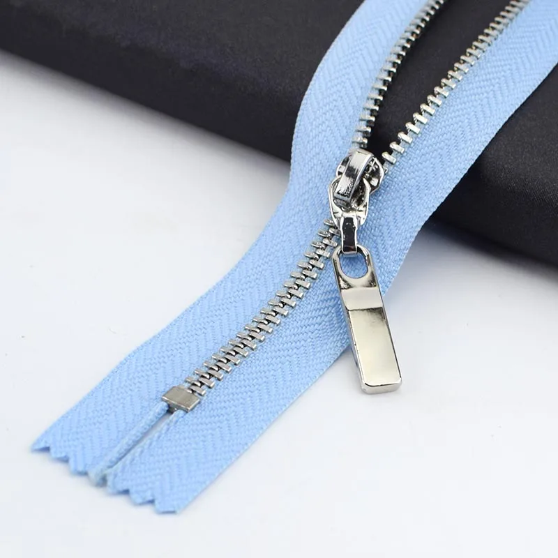blue silver 3 шт. Meetee 3#20 см металлическая молния Медь зуб Closeend застежка-молния одежда джинсы карман на молнии сумки кошелек Ремонтный комплект аксессуары - Цвет: blue silver