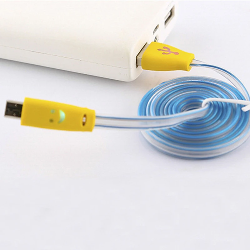 1M линия Micro USB 2 0 для xiaomi huawei многоцветный светодиодный кабель передачи данных USB2.0