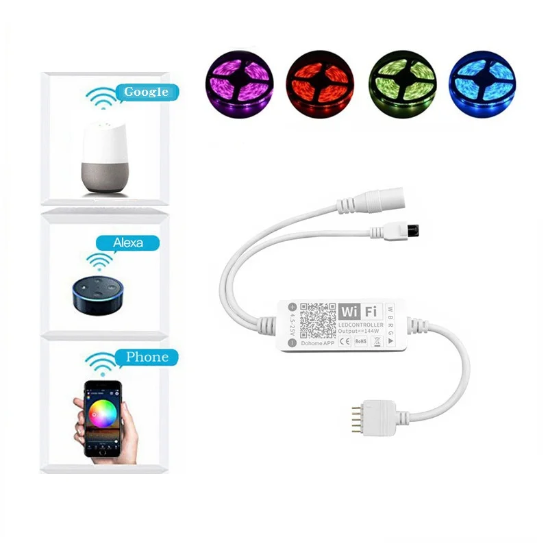 Apple HomeKit приложение 5Pin Светодиодная лента светильник управление Лер RGB лента DC5-25V Диодная Светодиодная лента s светильник Гибкая полоса Голосовое управление