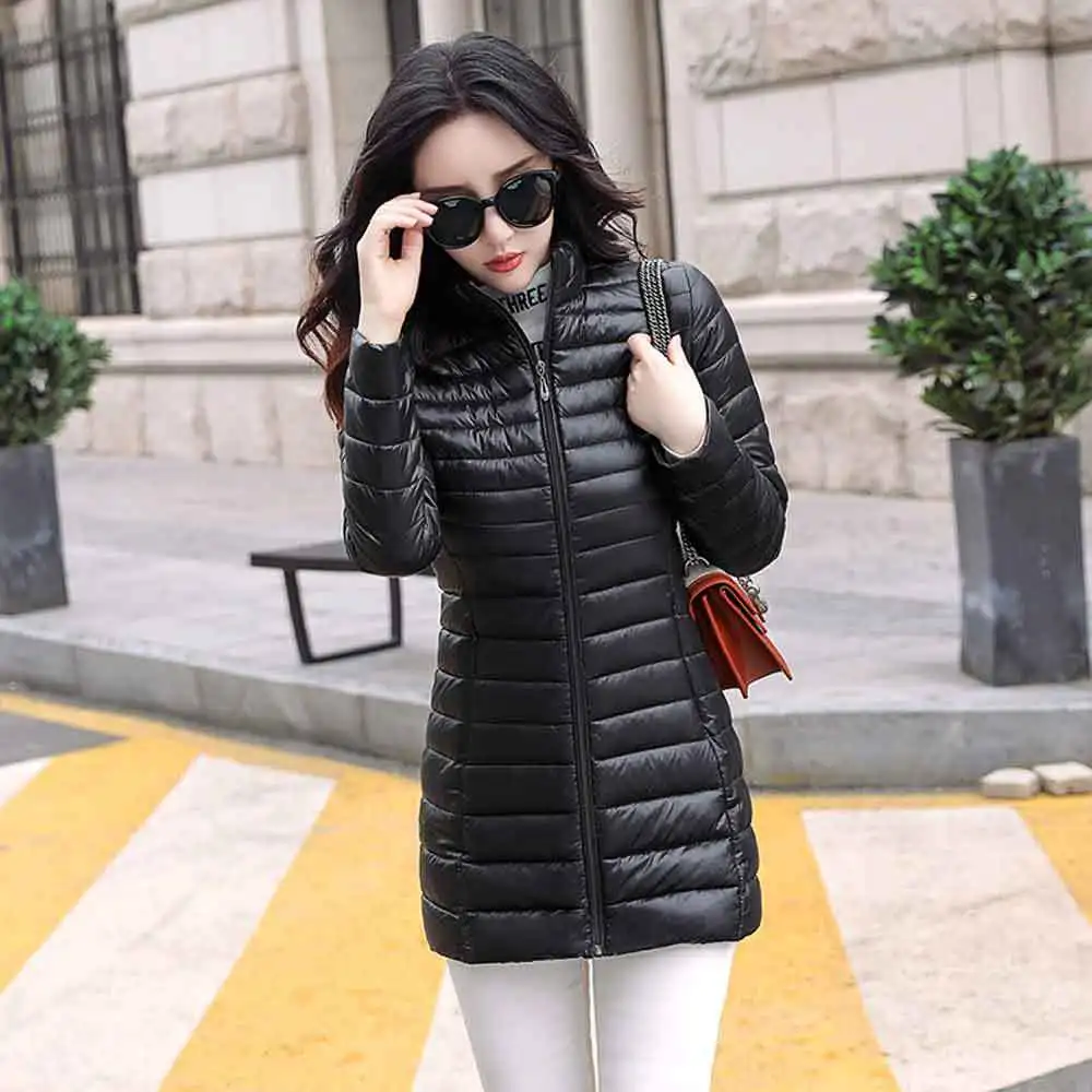 2019 зимняя одежда с хлопковой подкладкой Женская облегающая элегантная в