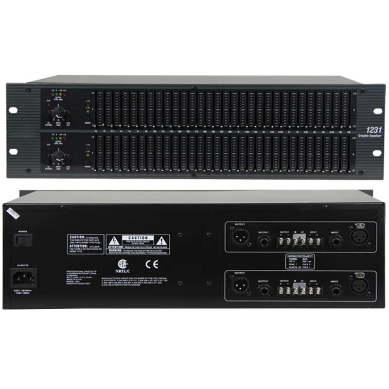 Профессиональный эквалайзер 231 обеспечивает сценический аналоговый