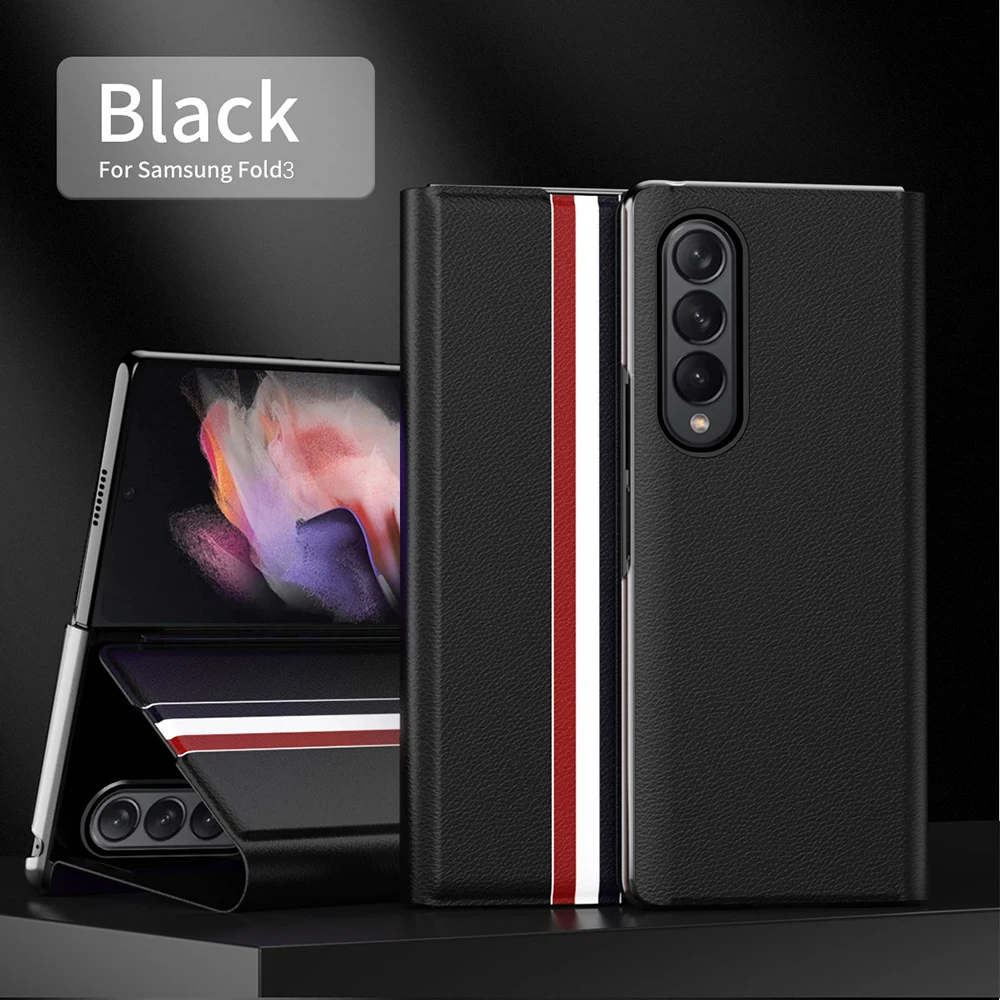 

Ultra Thin Leather Case for Samsung Z Fold 3 5G Slim Phone Cover for Samsung Galaxy Z Fold3 Cases Full Coverage Shell