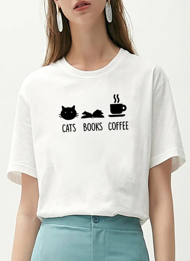 Женская хлопковая футболка с коротким рукавом и круглым вырезом черно белая