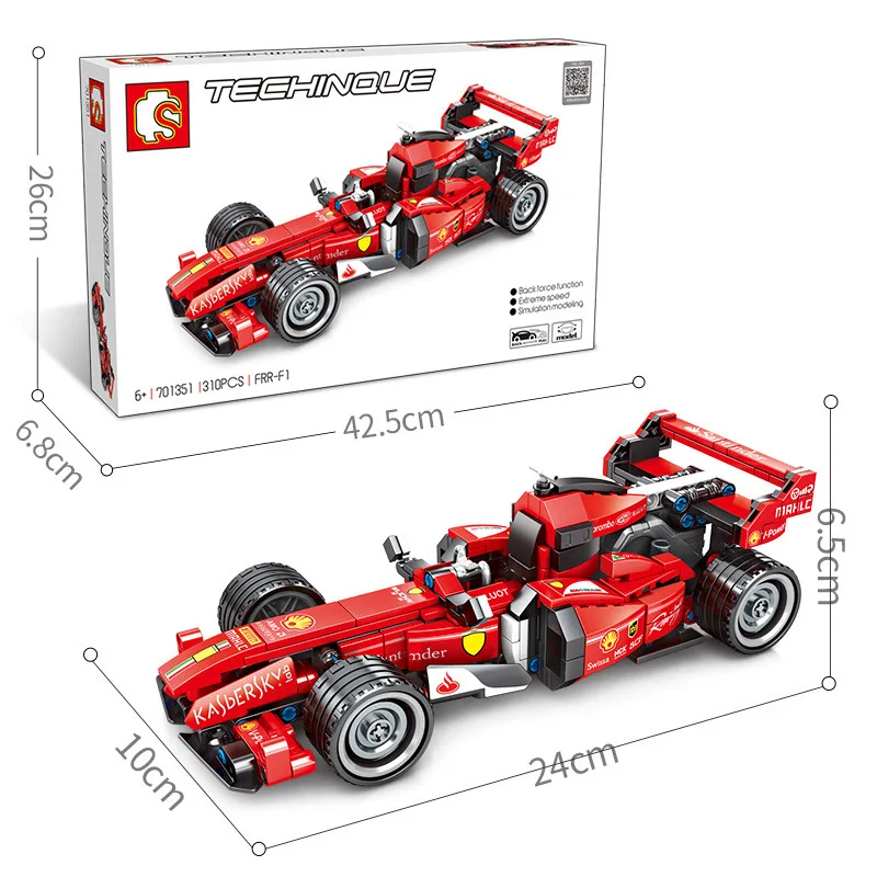 

Baby Semp Building Blocks Formula Racing Small Particles Assembled Sports Car Model 701351 Puzzle Children Building Blocks Toys
