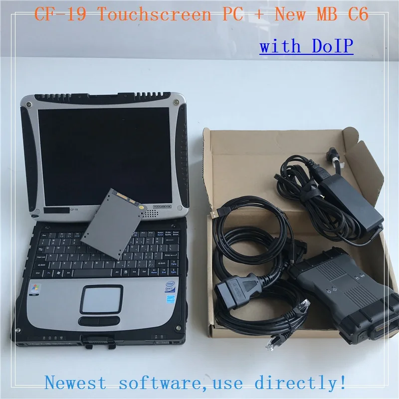 MB Star C6 с программным обеспечением DOIP 2020 09 X ntry б/у ноутбук CF19 Toughbook 360 ГБ SSD для