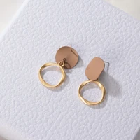 2021 new brown earrings classic retro matte frop earrings female metal fashion statement pendant earrings jewelry party