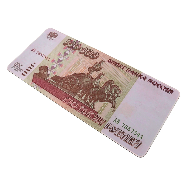 70/80/90/40x30cm large game mousepad Russian 1995 version 10 million rubles Banknote pattern print unique computer mouse pads | Компьютеры