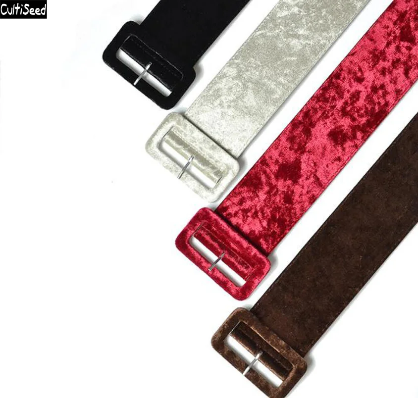 Широкий бархатный пояс Cultiseed для женщин модный однотонный шерстяного