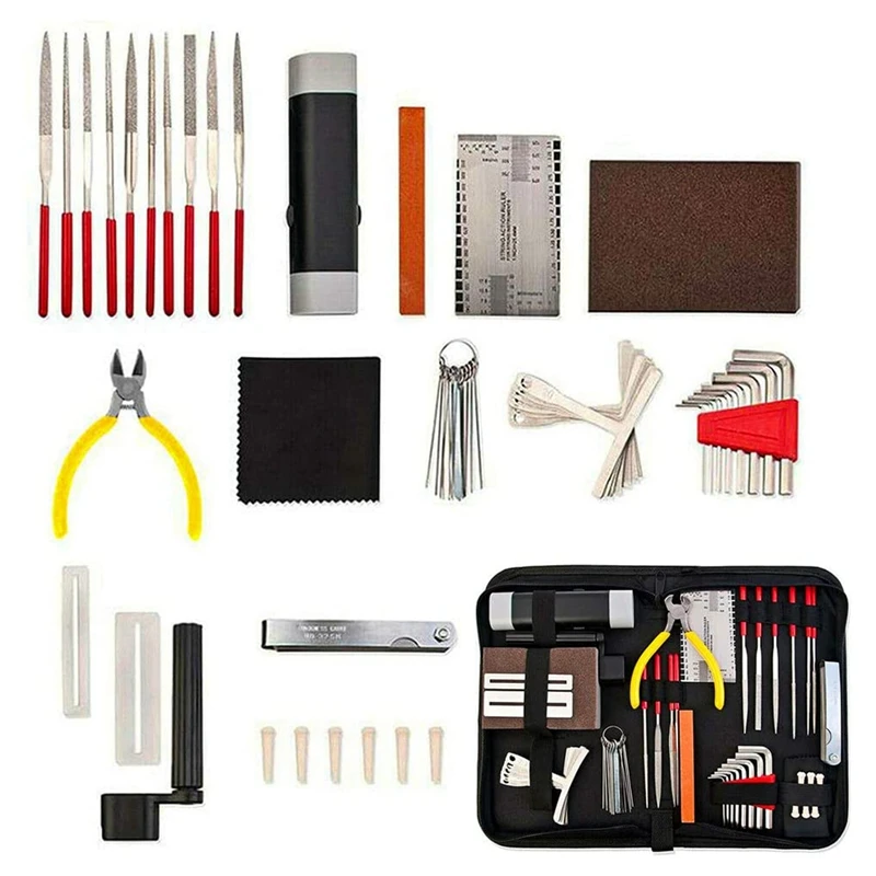 

Guitar Tool Kit for Repairing Electric Guitar Care Kits for Bass Mandolin Banjo Ukulele Neck Measurement String Distance