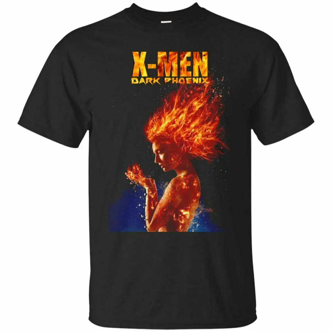 

Sophie Turner As Jean Grey In X-Men Dark Phoenix T-shirt Black Navy Men's Cato T-shirt Fashion T-shirt Top tea