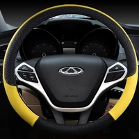 car steering wheel cover car interior parts yellow for freelander 2 aguna 2 vaz2110 steering wheel covers car supplies