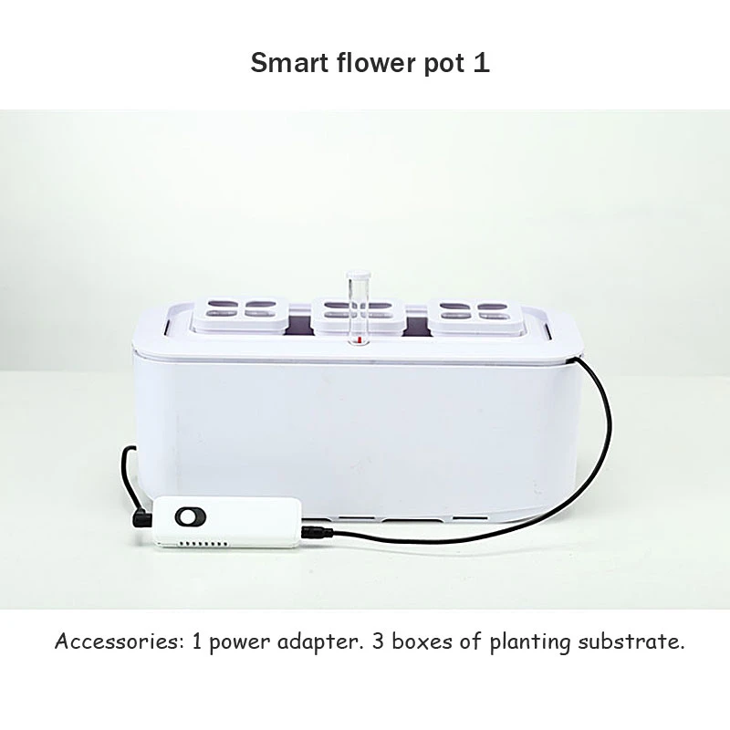Smart flower pot 1 Автоматическое оборудование для полива без почвы для внутреннего водная культура коробка горшок для рассады балкон настольное Выращивание овощей коробка - Цвет: Smart flower pot 1