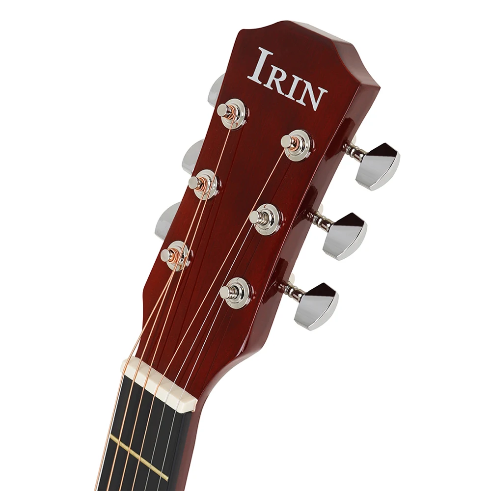 Акустическая гитара из липы народная 38 дюймов 6 струн деревянный музыкальный