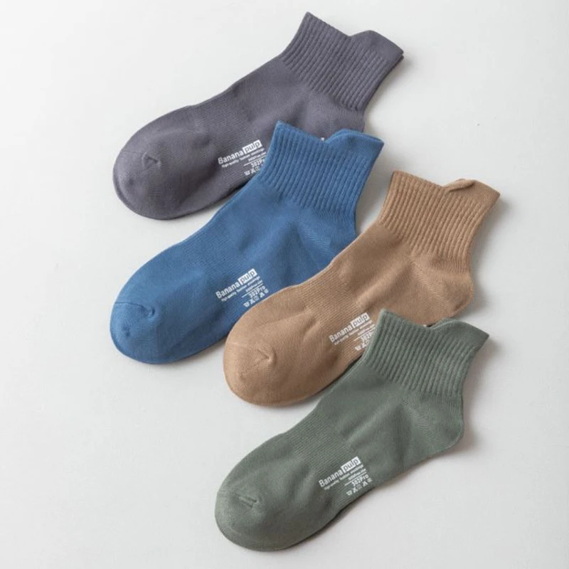 

Fashion Brand Long Socks Korean Style Men Autumn Winter Streetwear Socks Cotton Cycling Skateboard Keep Warm Foot Set 7 Pairs