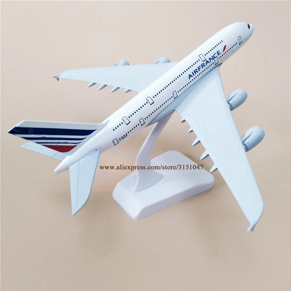 20cm Metal Plane Model Air France Airlines Airbus 380 A380 Airplane Airways w Stand Aircraft Gift | Дом и сад