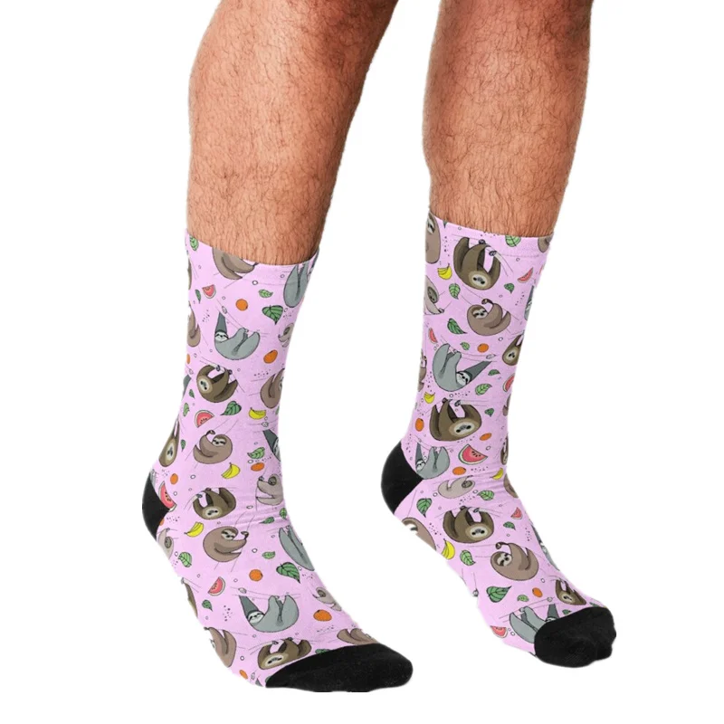 

2021 Funny Socks Men harajuku Hang in there Socks Printed Happy hip hop Men Socks Novelty Skateboard Crew Casual Crazy Socks